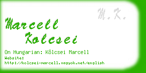 marcell kolcsei business card