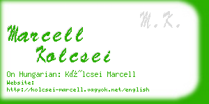 marcell kolcsei business card